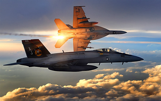 Fighter jets flying sky clouds #9 free wallpaper - medium preview image