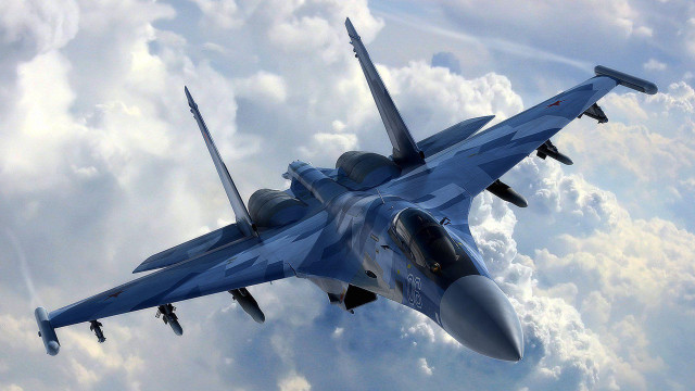 Fighter jet cloudy sky landing #7 free wallpaper - medium preview image