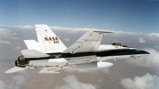 Nasa jet flying sky clouds free wallpaper - medium preview image