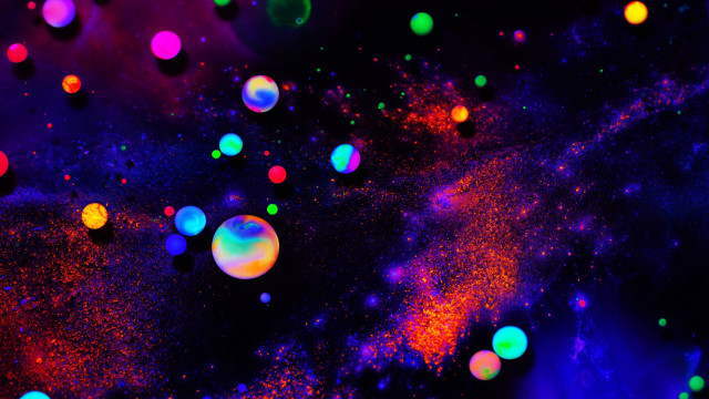 Colorful balls floating black background #2 free wallpaper - medium preview image