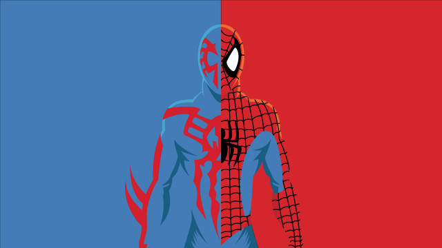Spider man red blue background free wallpaper - medium preview image