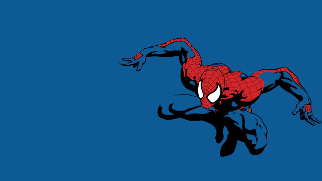 Spiderman flying arms legs blue free wallpaper - medium preview image