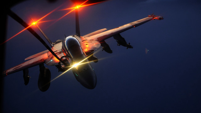 Plane flying bright light red free wallpaper - medium preview image