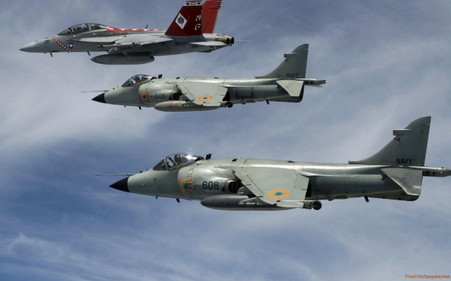 Fighter jets flying cloudy background free wallpaper - medium preview image