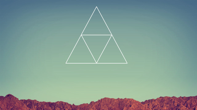 Triangle mountain range sky background free wallpaper - medium preview image
