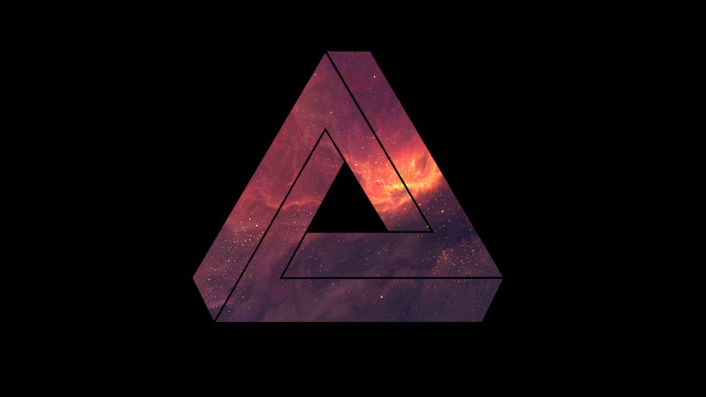 Triangle galaxy lettera 3d anamorphic free wallpaper - medium preview image