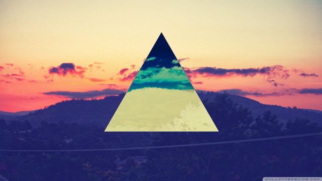 Triangle sunset sky mountain background #2 free wallpaper - medium preview image