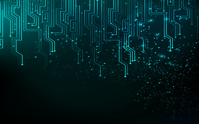 Dark green blue circuit board free wallpaper - medium preview image