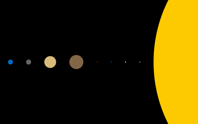Black background yellow circle planets free wallpaper - medium preview image