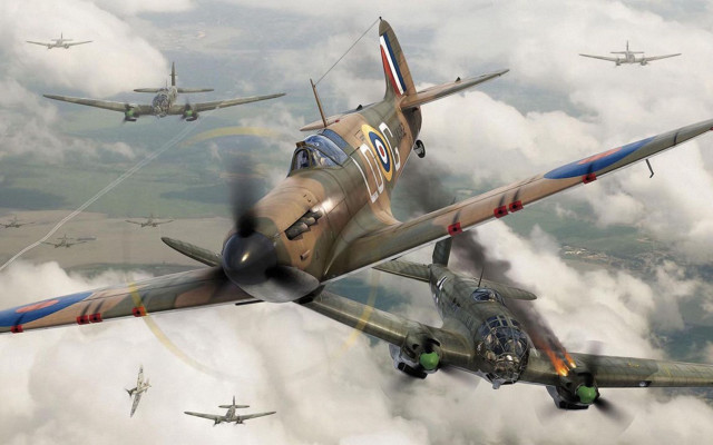 Planes flying sky above clouds #3 free wallpaper - medium preview image