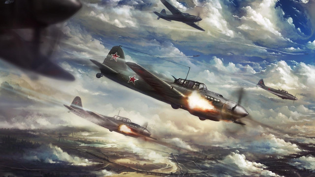 Planes flying sky clouds land free wallpaper - medium preview image