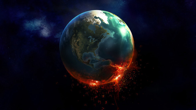 Lava fire planet core eruption free wallpaper - medium preview image