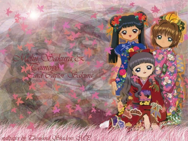 Anime girls field stars pink free wallpaper - medium preview image