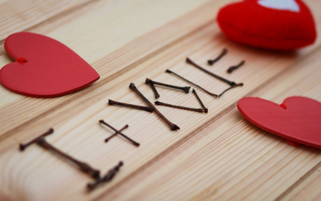 Wooden sign fix hearts nails free wallpaper - medium preview image
