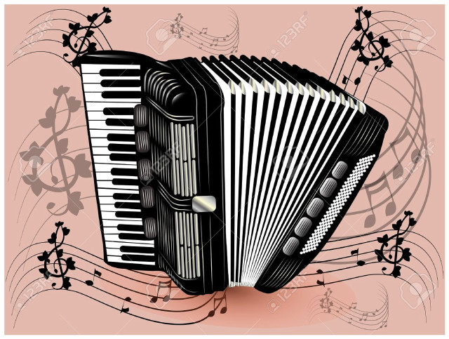 Accordion musical notes pink background free wallpaper - medium preview image
