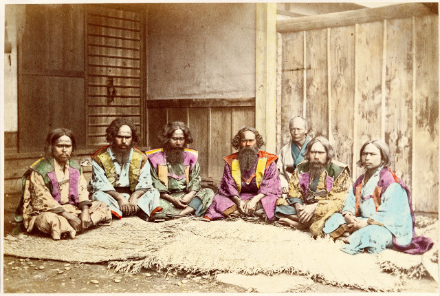 Men sitting ground building door free wallpaper - medium preview image