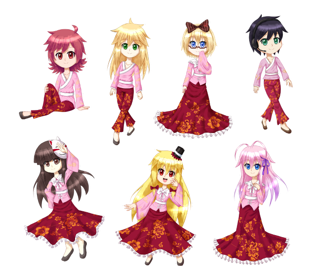 Anime girls outfits hair styles #8 free wallpaper - medium preview image