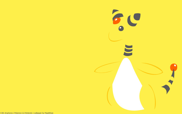 Yellow cartoon character red apple free wallpaper - medium preview image