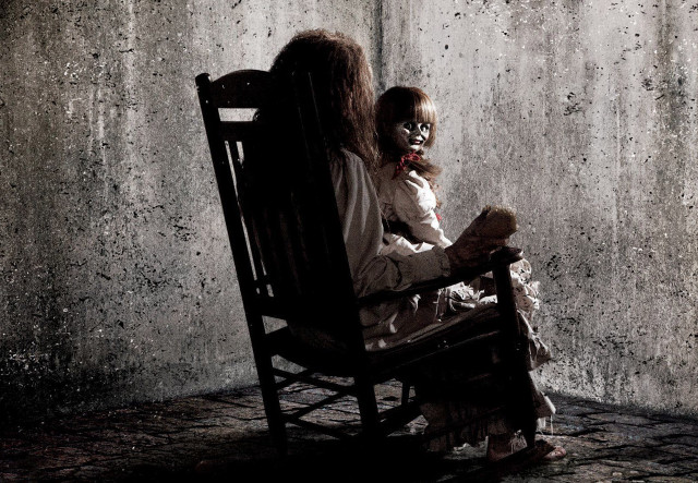 Woman chair doll lap creepy free wallpaper - medium preview image
