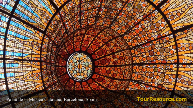 Stained glass dome circular window free wallpaper - medium preview image