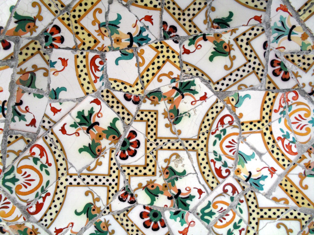 Decorative tile flower design surface free wallpaper - medium preview image