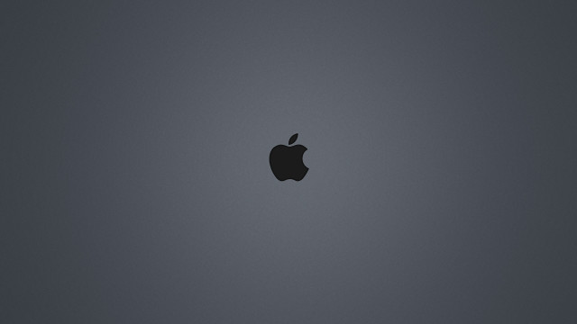 Apple logo gray black background free wallpaper - medium preview image