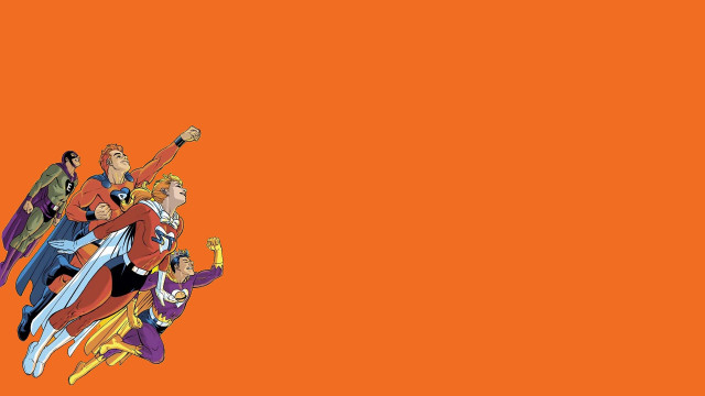 Costume group flying arms up free wallpaper - medium preview image