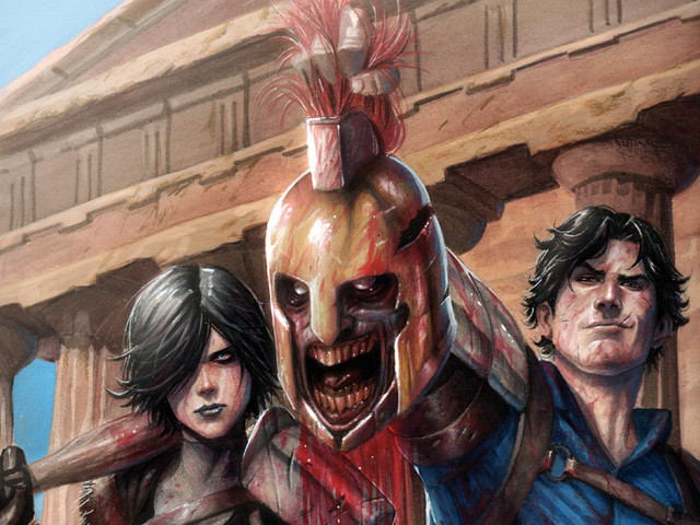 Giant head sword building face free wallpaper - medium preview image