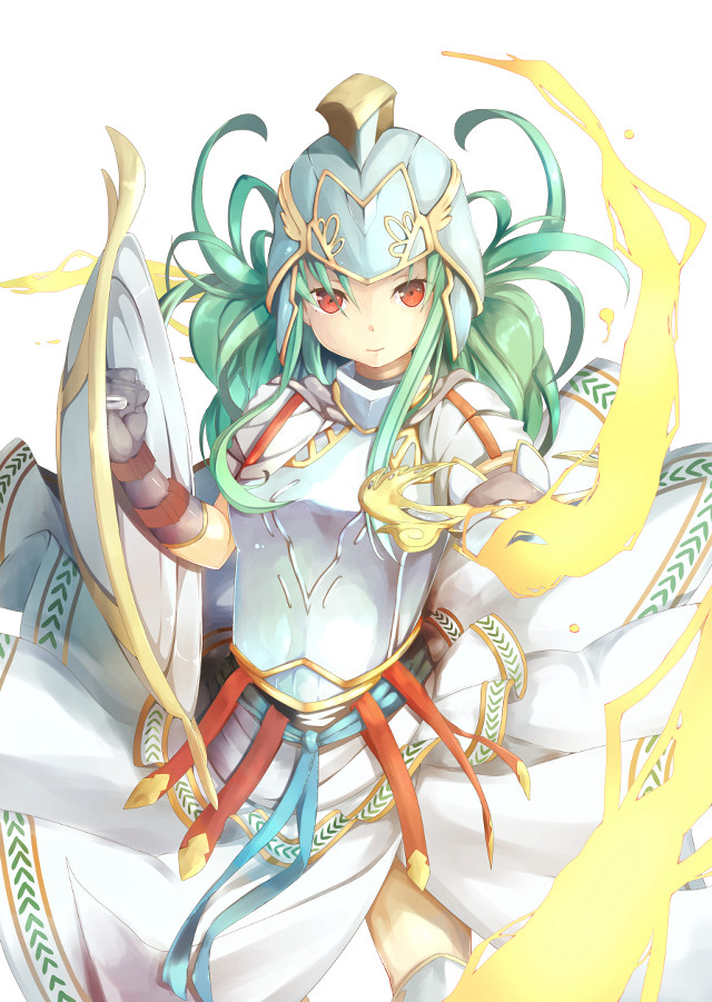 Woman costume sword flame yellow free wallpaper - medium preview image