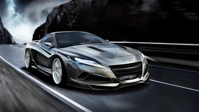 Silver sports car lightning bolt #3 free wallpaper - medium preview image