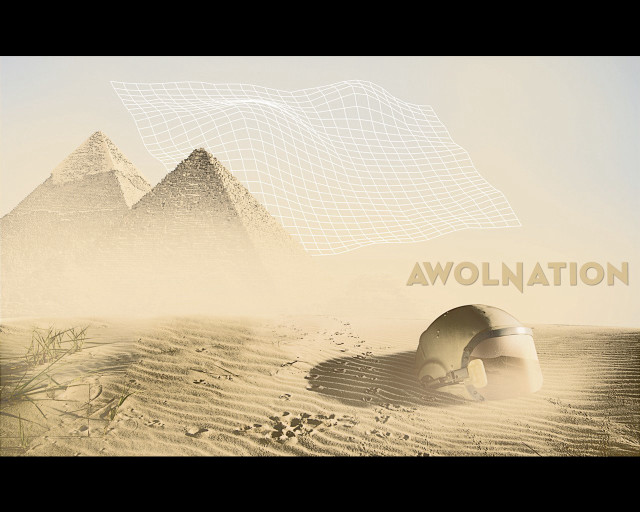 Desert tent pyramid sunset sand free wallpaper - medium preview image