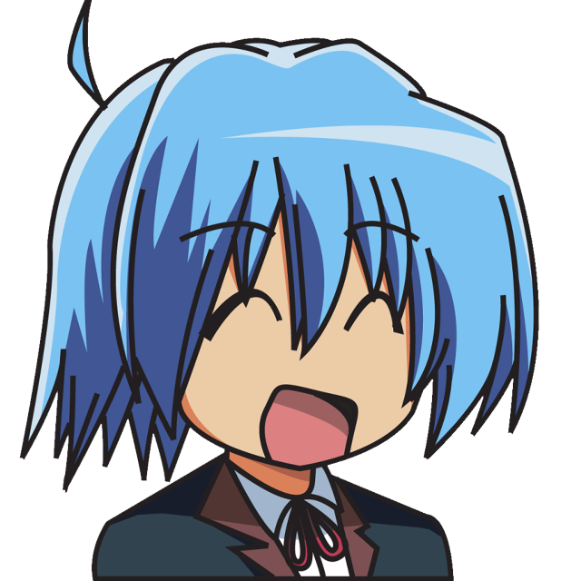 Cartoon character blue hair tie free wallpaper - medium preview image