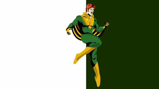 Man green yellow suit wall free wallpaper - medium preview image