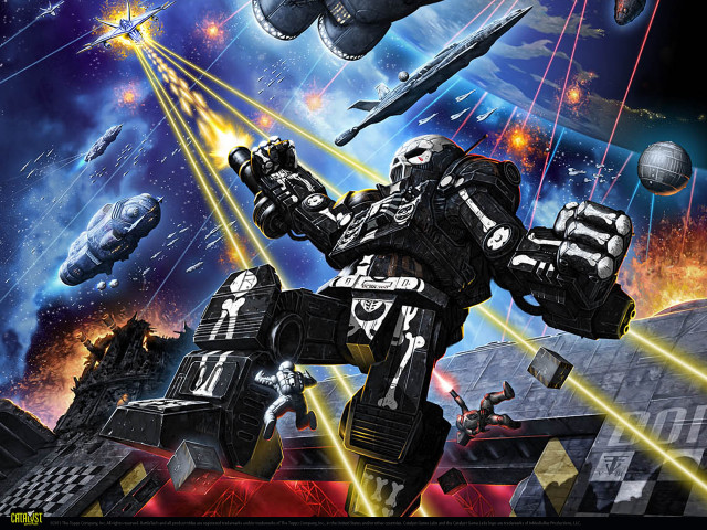 Robot attack space ship station free wallpaper - medium preview image