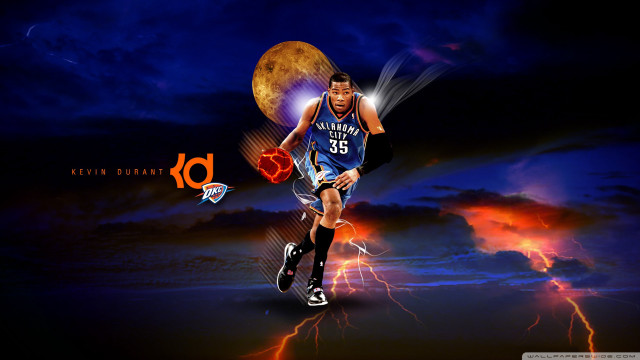 Basketball player running ball lightning #2 free wallpaper - medium preview image