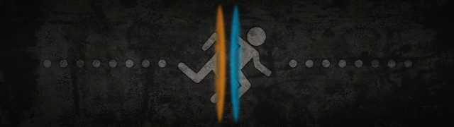 Black wall blue orange stripe #2 free wallpaper for desktop - medium preview image