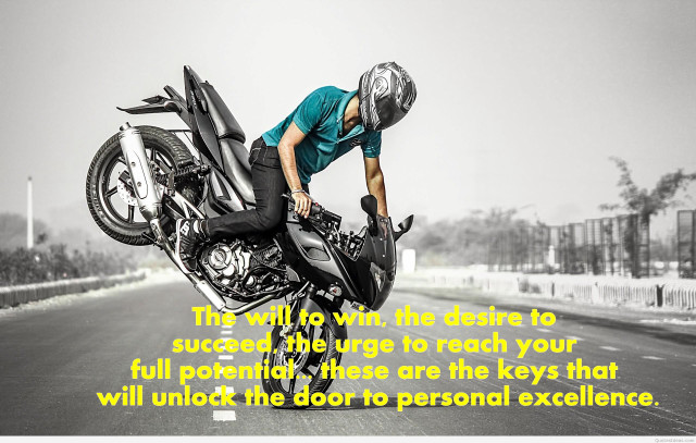 Man motorcycle quote rider back free wallpaper - medium preview image