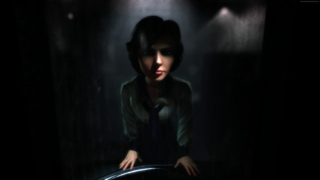 Woman dark room light mirror free wallpaper for desktop - medium preview image