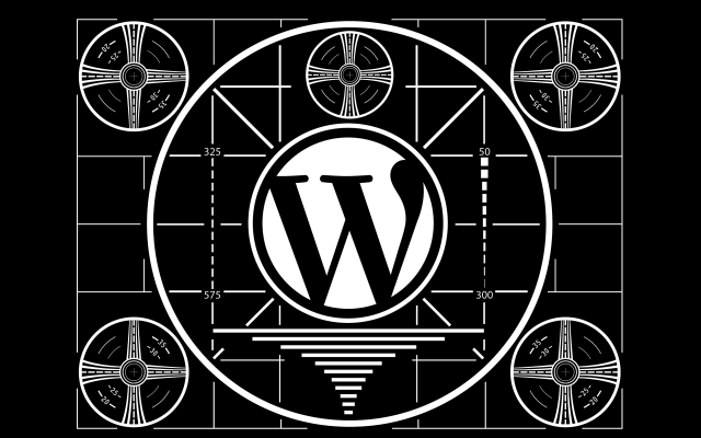 Wordpress logo black white circles free wallpaper - medium preview image