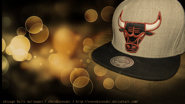 Chicago bulls hat table bokeh free wallpaper - medium preview image