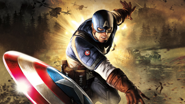 Captain america costume man holding #3 free wallpaper - medium preview image