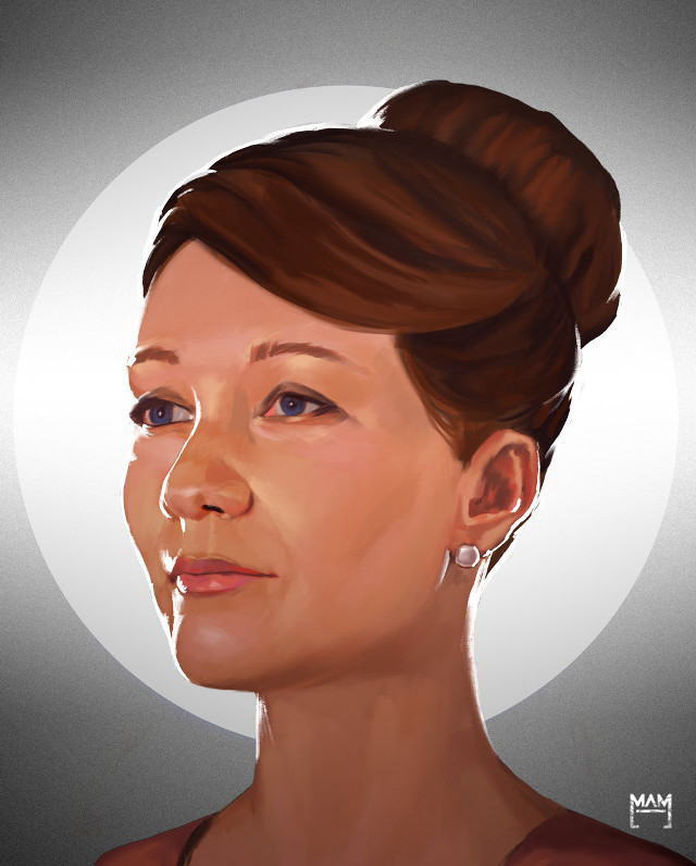 Woman bun necklace hair style free wallpaper - medium preview image