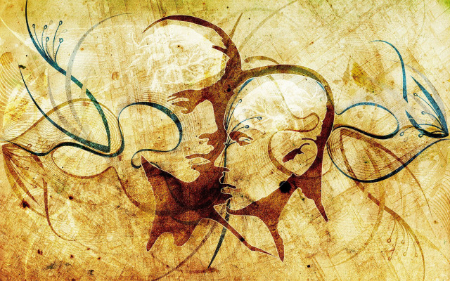 Two people bird head shoulder free wallpaper - medium preview image
