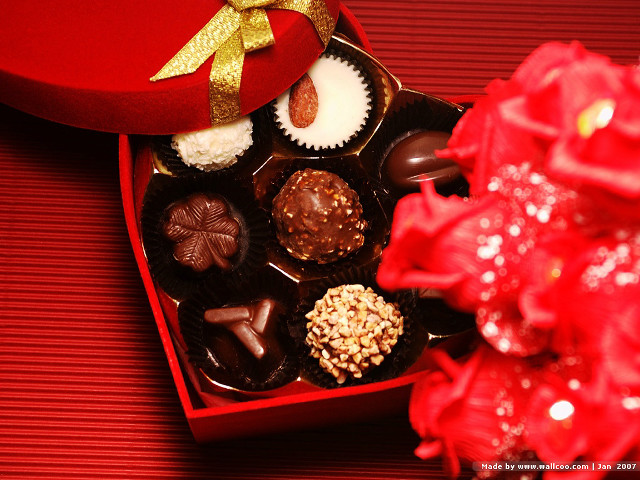 Red box chocolates red flower free wallpaper - medium preview image