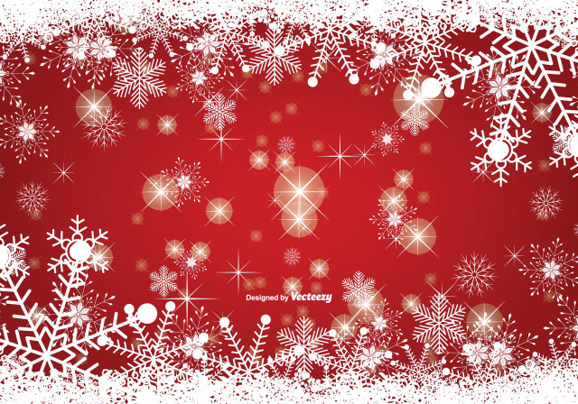 Red white christmas background snowflakes #3 free wallpaper - medium preview image
