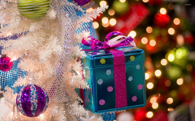 Christmas tree present box background free wallpaper - medium preview image