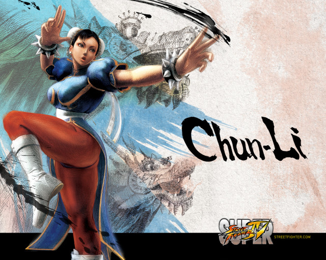 Woman blue white outfit sword free wallpaper - medium preview image