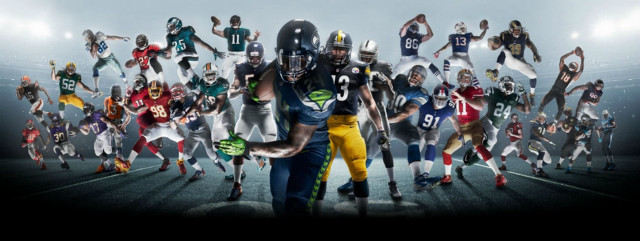 Football players group hands in free wallpaper - medium preview image