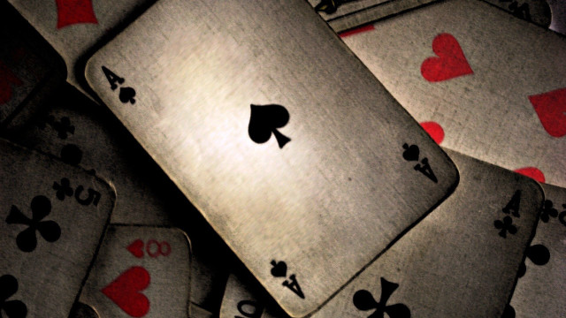 Pile playing cards glowing ace free wallpaper - medium preview image