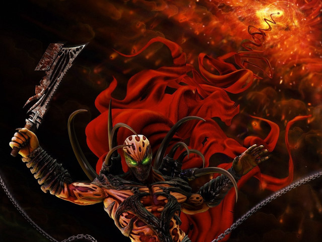Demon sword flame background demon free wallpaper - medium preview image